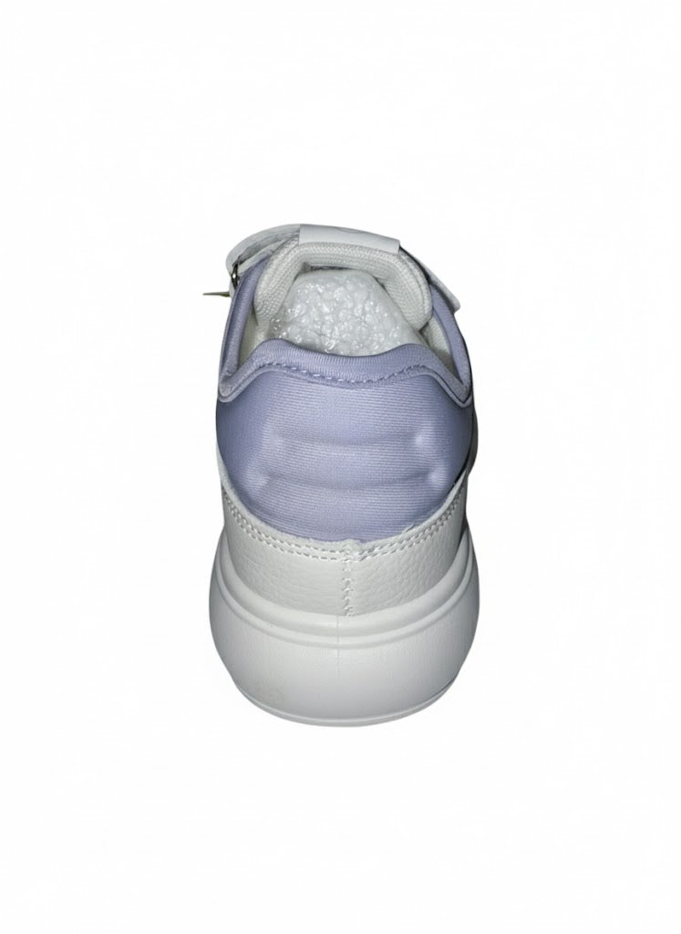 White Velcro Strap Sneakers
